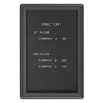 Picture of enclosed magnetic directory, one door, 24 x 36, graphite aluminum frame