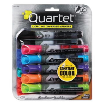Picture of Enduraglide Dry Erase Marker, Broad Chisel Tip, Nine Assorted Colors, 12/set