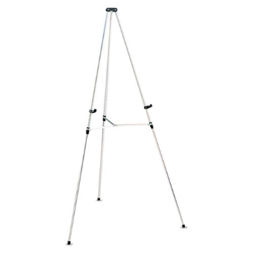 Picture of Lightweight Telescoping Tripod Easel, 38" To 66" High, Aluminum, Silver