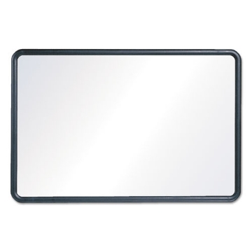 Picture of Contour Dry Erase Board, 24 x 18, Melamine White Surface, Black Plastic Frame