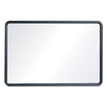 Picture of Contour Dry Erase Board, 48 x 36, Melamine White Surface, Black Plastic Frame