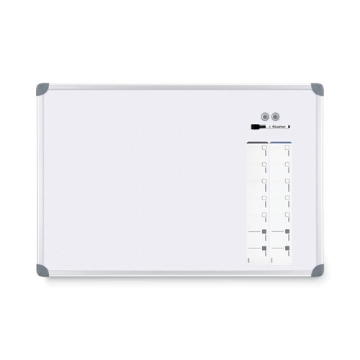 Picture of Euro-Style Magnetic Dry-Erase Aluminum Frame Boards, 36 x 24, White Surface, Silver Aluminum Frame