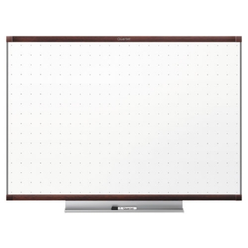 Picture of prestige 2 total erase whiteboard, 72 x 48, white surface, mahogany fiberboard/plastic frame