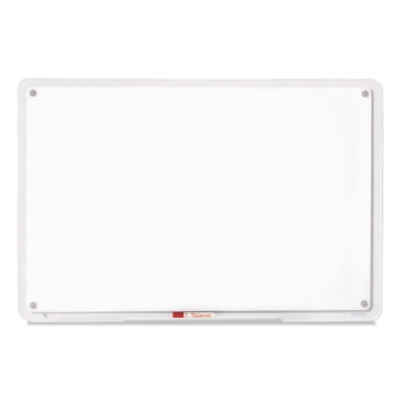 Picture of iq total erase translucent-edge board, 36 x 23, white surface, clear plastic frame