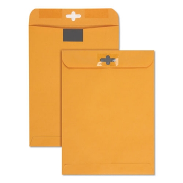 Picture of Postage Saving Clearclasp Kraft Envelope, #90, Cheese Blade Flap, Clearclasp Closure, 9 X 12, Brown Kraft, 100/box