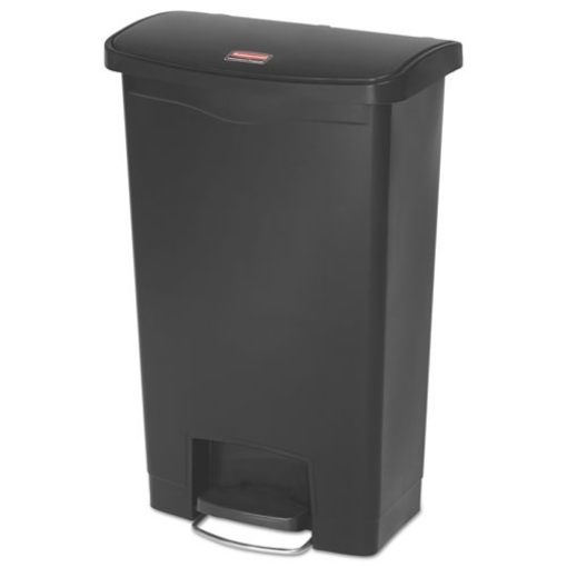 Picture of Streamline Resin Step-On Container, Front Step Style, 13 gal, Polyethylene, Black