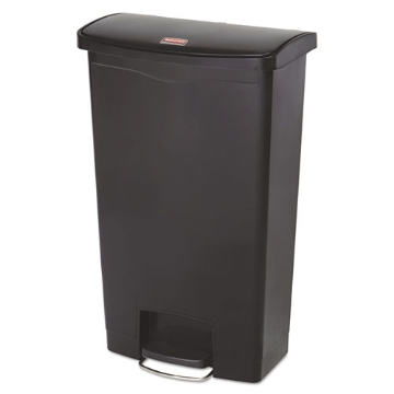 Picture of Streamline Resin Step-On Container, Front Step Style, 18 gal, Polyethylene, Black
