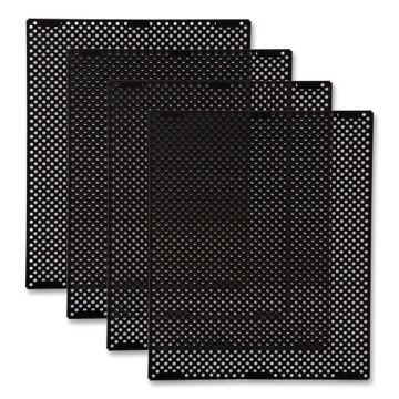 Picture of Medium General Purpose Perforated Panels for Tailor and Landmark Series Containers, 20.72" x 0.5" x 27.95", Black, 4/Carton