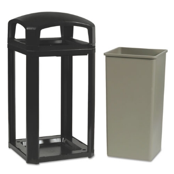 Picture of Landmark Series Classic Dome Top Container, 50 gal, Plastic, Sable