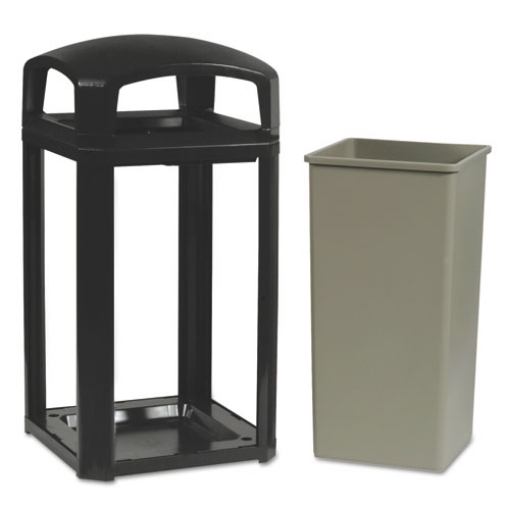 Picture of Landmark Series Classic Dome Top Container, 50 gal, Plastic, Sable