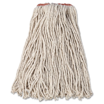 Picture of Premium Cut-End Cotton Wet Mop Head, 16oz, White, 1" Orange Band, 12/carton