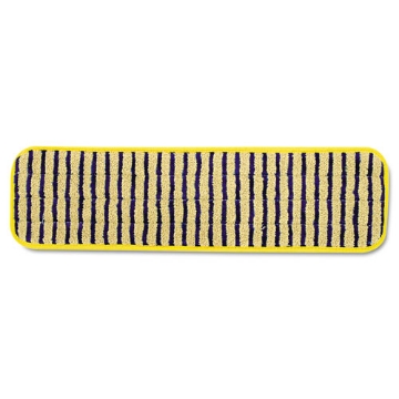 Picture of Microfiber Scrubber Pad, Vertical Polyprolene Stripes, 18", Yellow, 6/carton