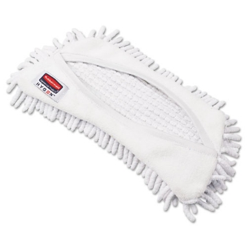 Picture of Hygen Flexi Frame Damp Mop Covers, Microfiber, White, 8.9 X 5.9