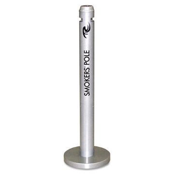 Picture of SMOKER'S POLE, ROUND, STEEL, 0.9 GAL, 4 DIA X 41H, SILVER