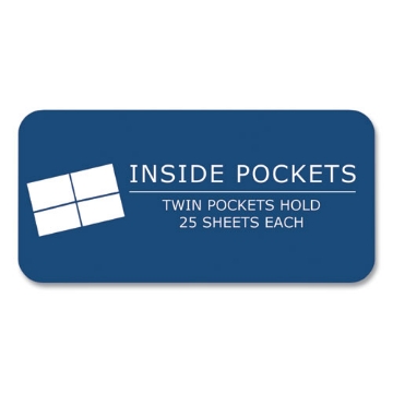 Picture of Pocket Folder with 3 Fasteners, 0.5" Capacity, 11 x 8.5, Dark Blue, 25/Box, 10 Boxes/Carton, Ships in 4-6 Business Days
