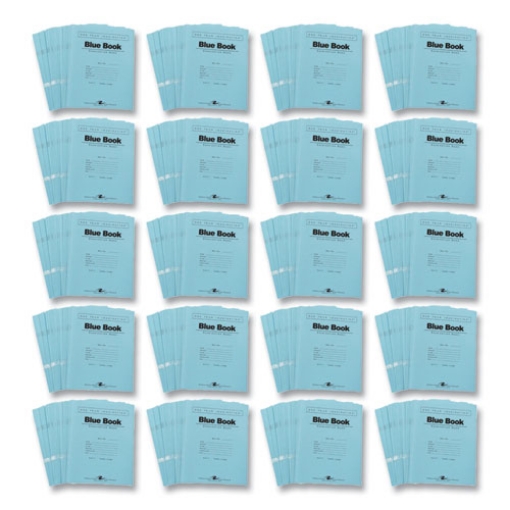 Picture of Examination Blue Book, Wide/Legal Rule, Blue Cover, (6) 8.5 x 7 Sheets, 1,000/Carton, Ships in 4-6 Business Days