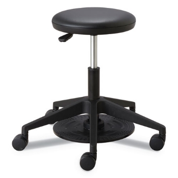 Picture of Lab Stool, Backless, Supports Up To 250 Lb, 19.25" To 24.25" Seat Height, Black
