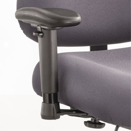 Picture of height/width-adjustable t-pad arms for safco optimus big/tall high-back chairs, 4 x 10.25 x 11.5 to 14.5, black, 2/set