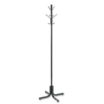 Picture of Metal Costumer, Four Ball-Tipped Double-Hooks, 21w X 21d X 70h, Black