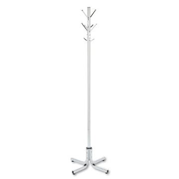 Picture of Metal Costumer, Four Ball-Tipped Double-Hooks, 21w X 21d X 70h, Chrome
