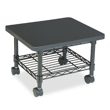 Picture of Underdesk Printer/Fax Stand, Engineered Wood, 2 Shelves, 19" x 16" x 13.5", Black