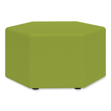 Picture of Learn 30" Hexagon Vinyl Ottoman, 30w x 30d x 18h, Green, Ships in 1-3 Business Days