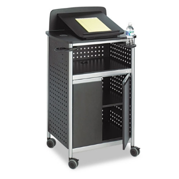 Picture of Scoot Multipurpose Mobile Lectern, 28.75 X 22 X 49.75, Black/silver