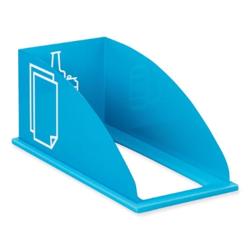 Picture of Mixx Recycling Center Lid, Topper Style, 9.87w x 19.87d x 0.62h, Blue, Ships in 1-3 Business Days