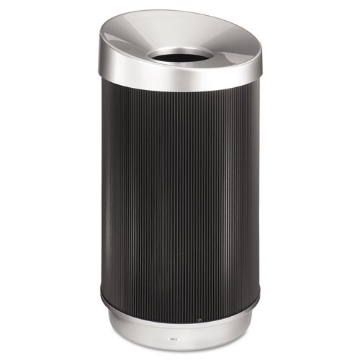 Picture of At-Your-Disposal Vertex Receptacle, 38 gal, Polyethylene, Black
