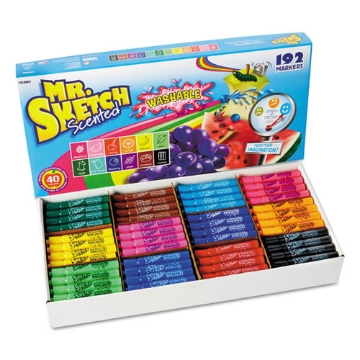 Picture of Washable Markers, Broad Chisel Tip, Assorted Colors, 192/set