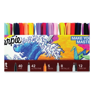 Picture of Permanent Markers Ultimate Collection Value Pack, Assorted Tip Sizes/types, Assorted Colors, 115/set
