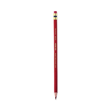 Picture of Col-Erase Pencil with Eraser, 0.7 mm, 2B, Carmine Red Lead, Carmine Red Barrel, Dozen