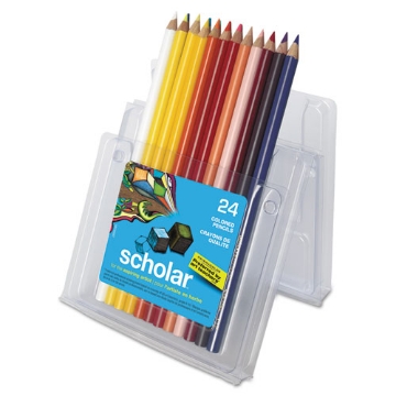 Picture of Scholar Colored Pencil Set, 3 mm, 2B, Assorted Lead and Barrel Colors, 24/Pack