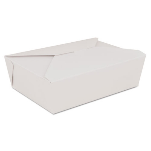 Picture of ChampPak Retro Carryout Boxes, #3, 7.75 x 5.5 x 2.5, White, Paper, 200/Carton