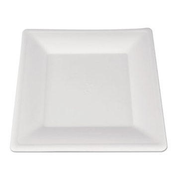 Picture of Champware Molded Fiber Tableware, Square, 10 X 10, White, 125/pack, 4 Packs/carton