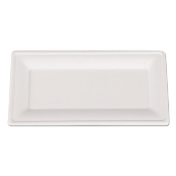 Picture of Champware Molded Fiber Tableware, Rectangle, 10 X 5, White, 125/pack, 4 Packs/carton