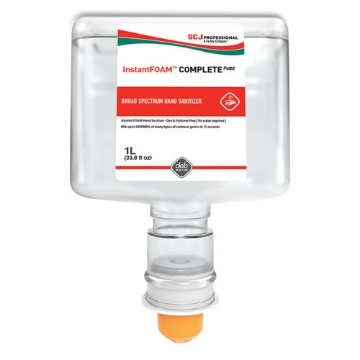 Picture of InstantFOAM COMPLETE PURE Alcohol Hand Sanitizer, 1 L Refill, Fragrance-Free, 3/Carton