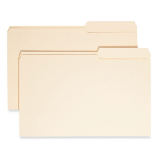 Picture of Manila Guide Height Systems File Folders, 2/5-Cut Tabs: Right of Center, Legal Size, 0.75" Expansion, Manila, 100/Box