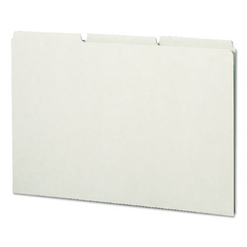 Picture of Recycled Blank Top Tab File Guides, 1/3-Cut Top Tab, Blank, 8.5 X 14, Green, 50/box
