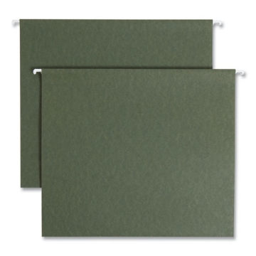 Picture of Box Bottom Hanging File Folders, 2" Capacity, Letter Size, Standard Green, 25/Box