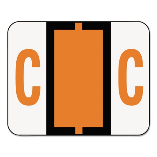 Picture of A-Z Color-Coded End Tab Filing Labels, C, 1 X 1.25, White, 500/roll