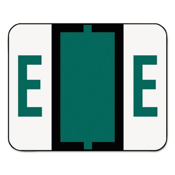 Picture of A-Z Color-Coded End Tab Filing Labels, E, 1 X 1.25, White, 500/roll