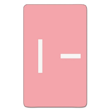 Picture of Alphaz Color-Coded Second Letter Alphabetical Labels, I, 1 X 1.63, Pink, 10/sheet, 10 Sheets/pack