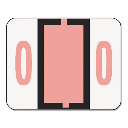 Picture of Numerical End Tab File Folder Labels, 0, 1 X 1.25, White, 500/roll