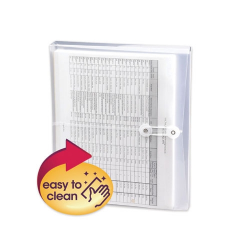 Picture of Poly String and Button Interoffice Envelopes, Open-Side (Horizontal), 9.75 x 11.63, Clear, 5/Pack