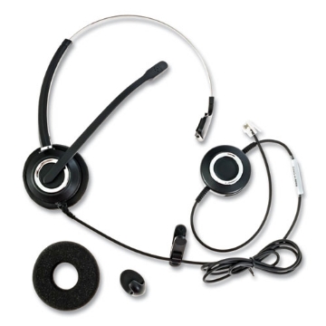 Picture of ZuM ZuMRJ9M Monaural Over The Head Headset, Black