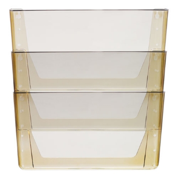 Picture of Wall File, 3 Sections, Letter Size, 13" x 4" x 14",  Smoke, 3/Set