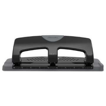 Picture of 20-Sheet Smarttouch Three-Hole Punch, 9/32" Holes, Black/gray
