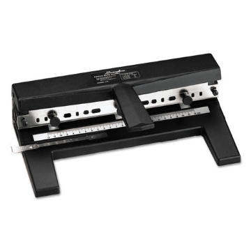 Picture of 40-Sheet Heavy-Duty Two- To Seven-Hole Adjustable Heavy-Duty Paper Punch, 9/32" Holes, Black