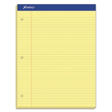 Picture of Double Sheet Pads, Medium/college Rule, 100 Canary-Yellow 8.5 X 11.75 Sheets